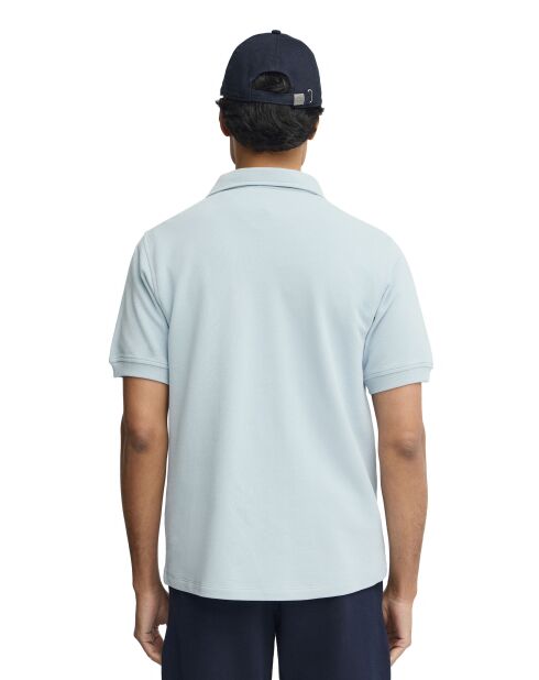 Hugo blaues Kurzarm-Poloshirt aus Baumwolle