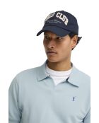 Hugo blaues Kurzarm-Poloshirt aus Baumwolle