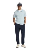 Hugo blaues Kurzarm-Poloshirt aus Baumwolle