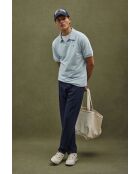 Hugo blaues Kurzarm-Poloshirt aus Baumwolle