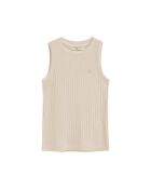 Canotta Luna beige in cotone