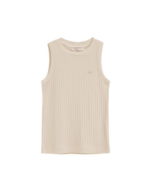 Canotta Luna beige in cotone