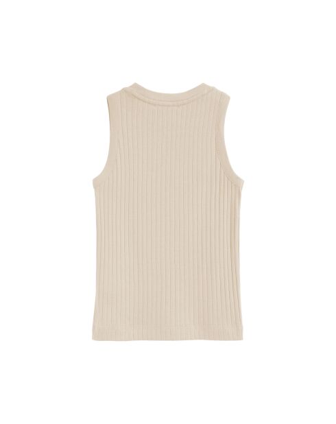 Canotta Luna beige in cotone
