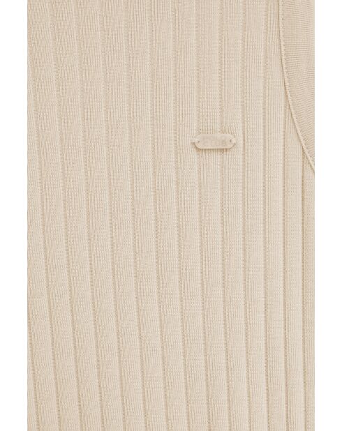Canotta Luna beige in cotone