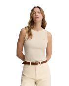 Canotta Luna beige in cotone