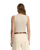 Canotta Luna beige in cotone