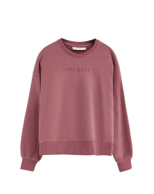 Sweat-shirt en coton Solène old rose