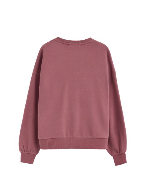 Sweat-shirt en coton Solène old rose