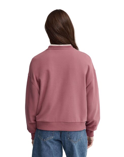 Sweat-shirt en coton Solène old rose