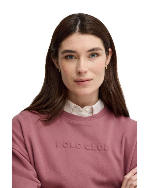 Sweat-shirt en coton Solène old rose