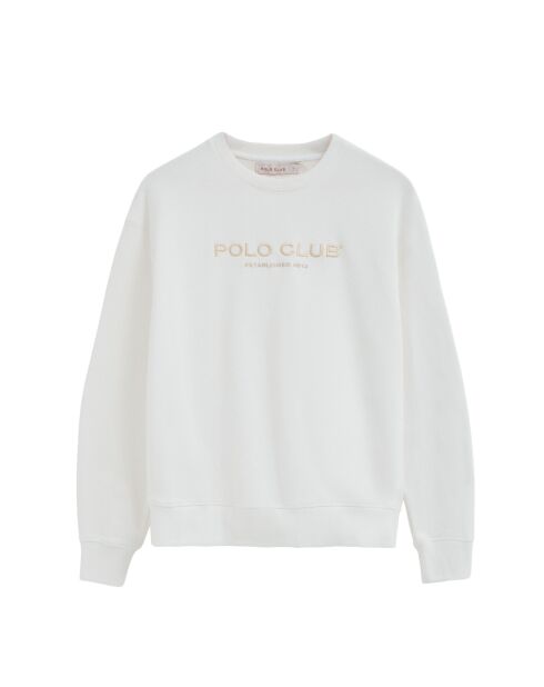 Sweat-shirt en coton Romane white