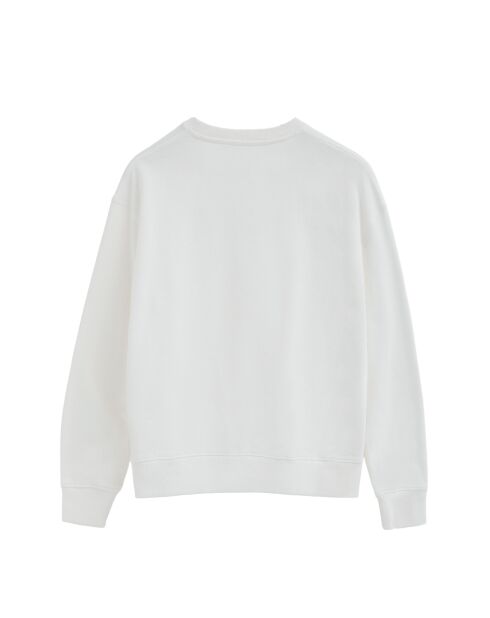Sweat-shirt en coton Romane white