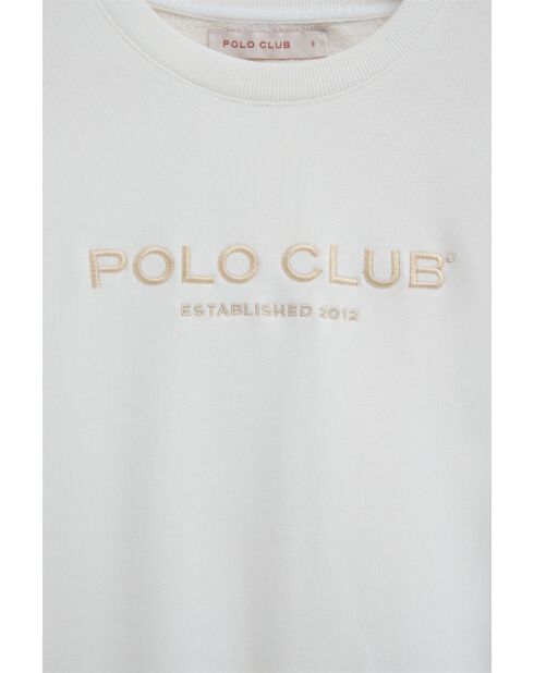 Sweat-shirt en coton Romane white