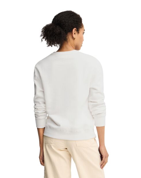 Sweat-shirt en coton Romane white