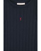 Marineblaues Baumwollkleid Celia