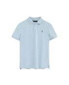 Blaues Kurzarm-Poloshirt Charles aus Baumwolle
