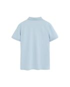 Blaues Kurzarm-Poloshirt Charles aus Baumwolle