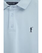 Blaues Kurzarm-Poloshirt Charles aus Baumwolle