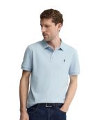 Blaues Kurzarm-Poloshirt Charles aus Baumwolle
