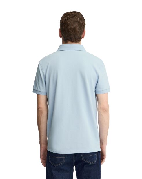 Blaues Kurzarm-Poloshirt Charles aus Baumwolle
