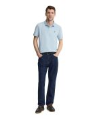 Blaues Kurzarm-Poloshirt Charles aus Baumwolle