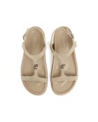Sandalen Tatiana aus Veloursleder in Ecru
