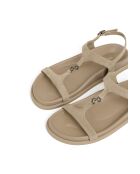 Sandalen Tatiana aus Veloursleder in Ecru