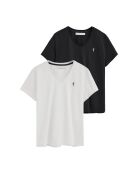 Set aus 2 mehrfarbigen Josephine Kurzarm-T-Shirts aus Baumwolle