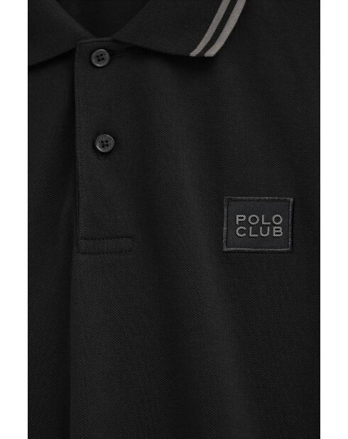 Polo à manches courtes en coton Frédéric noir