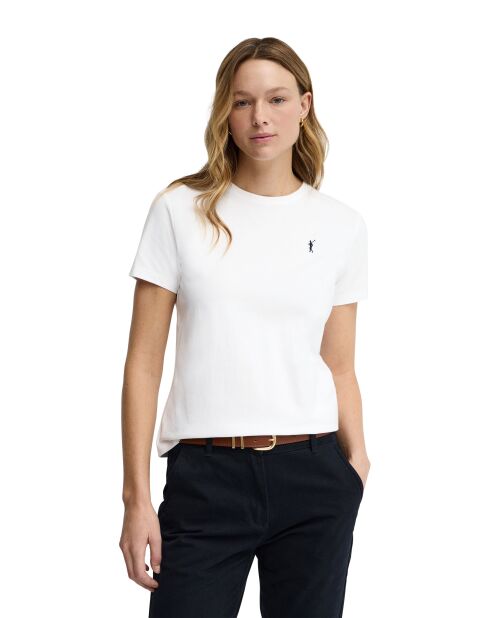 Weißes Kurzarm-T-Shirt aus Baumwolle Diane