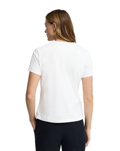 Weißes Kurzarm-T-Shirt aus Baumwolle Diane
