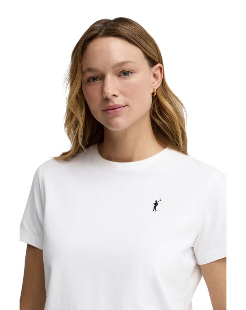Weißes Kurzarm-T-Shirt aus Baumwolle Diane