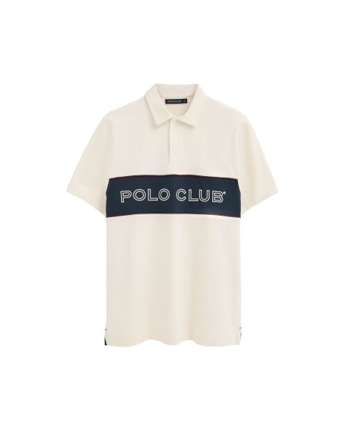 Polo Ismaël a manica corta in cotone ecru