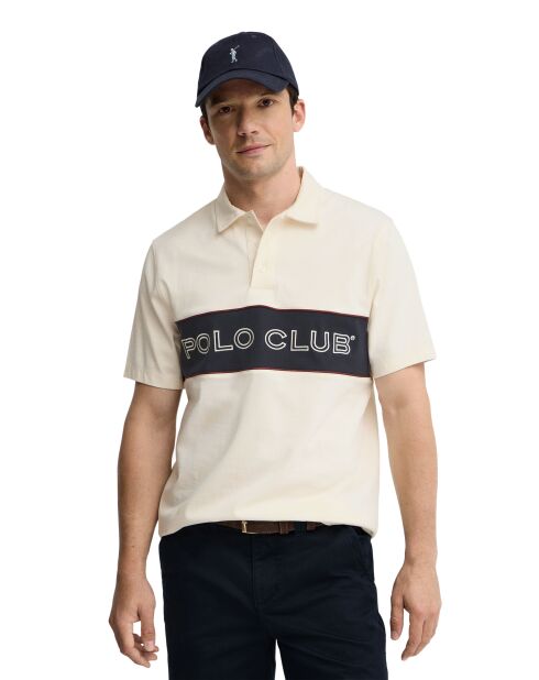 Polo Ismaël a manica corta in cotone ecru