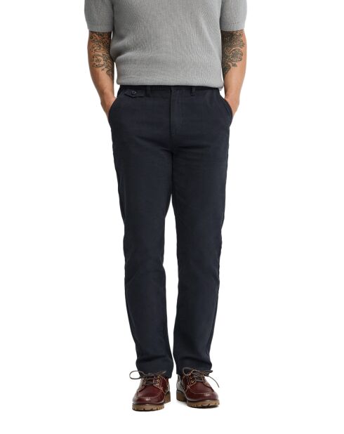 Marineblauwe katoenen chinobroek Ryan