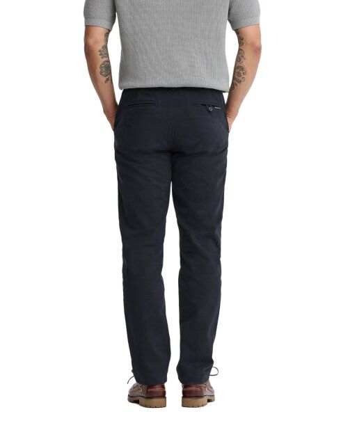 Marineblauwe katoenen chinobroek Ryan