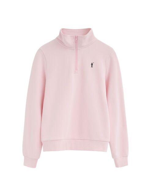 Sweat-shirt en coton Nadia rose