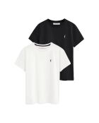 Set van 2 veelkleurige Jeanne katoenen T-shirts met korte mouwen
