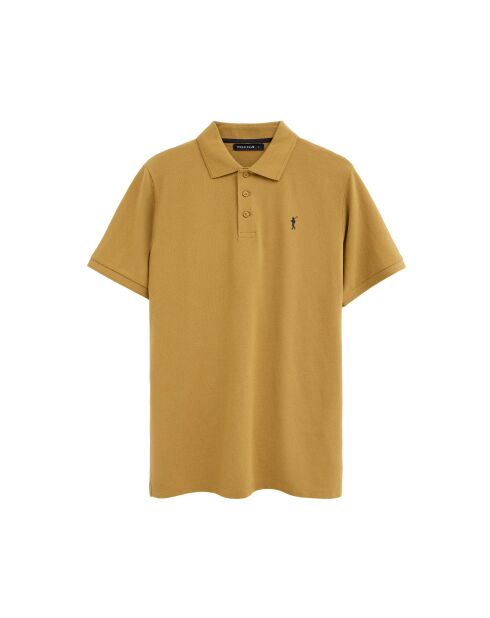 Polo a manica corta Bastien in cotone senape