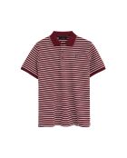 Polo Daniel in cotone a manica corta granato-ecru