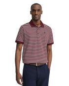 Polo Daniel in cotone a manica corta granato-ecru