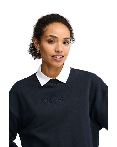 Sweat-shirt en coton Sabrina navy