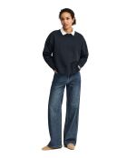 Sweat-shirt en coton Sabrina navy