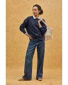 Sweat-shirt en coton Sabrina navy