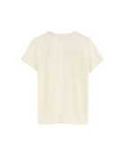 Faustine ecrufarbenes Kurzarm-T-Shirt aus Baumwolle