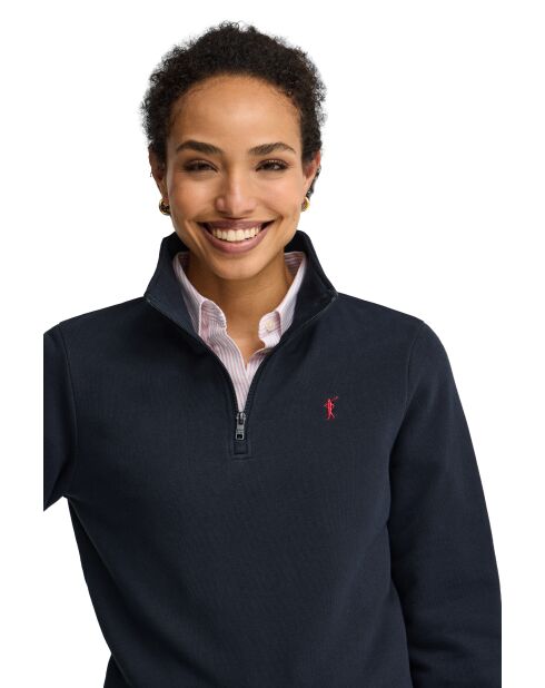 Sweat-shirt en coton Mélodie navy