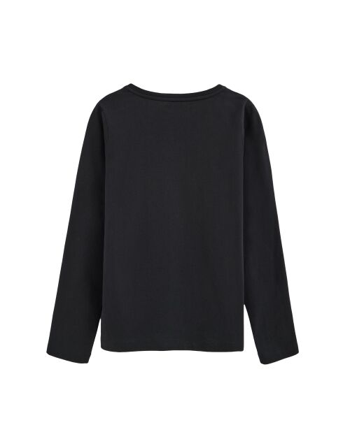 Juliette schwarzes Langarmshirt aus Baumwolle