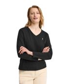 Juliette schwarzes Langarmshirt aus Baumwolle