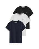 Julie Mehrfarbige Kurzarm-T-Shirts aus Baumwolle, 3er-Pack