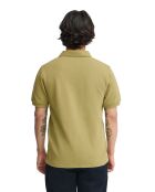 Polo Henri in cotone a manica corta verde foglia